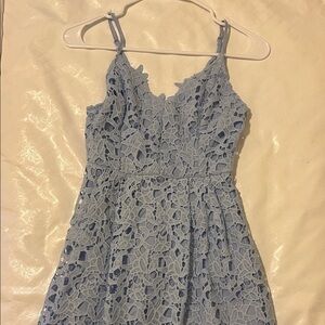 Astr the Label Blue Lace Dress